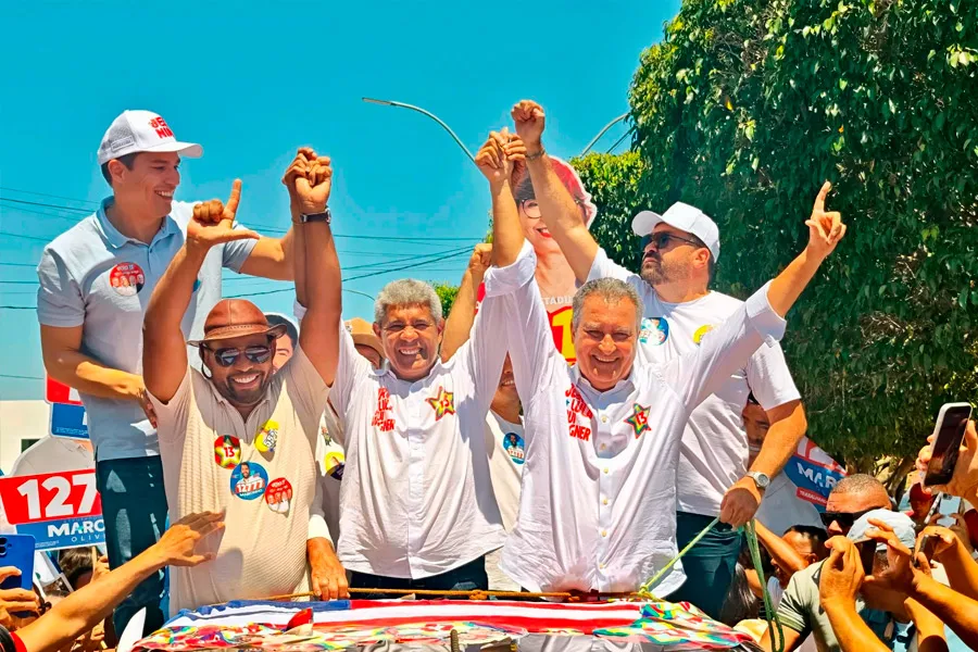 Prefeito de Santaluz reafirma apoio a Jerônimo em carreata e fortalece base do PT no Sisal