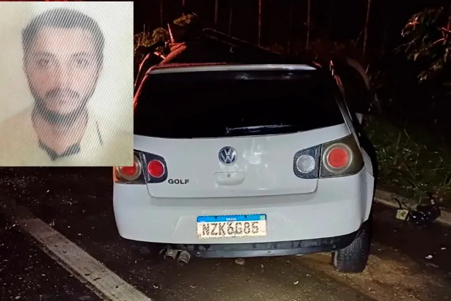 Colisão frontal entre Golf e carreta de eucalipto deixa motorista morto na BR-101
