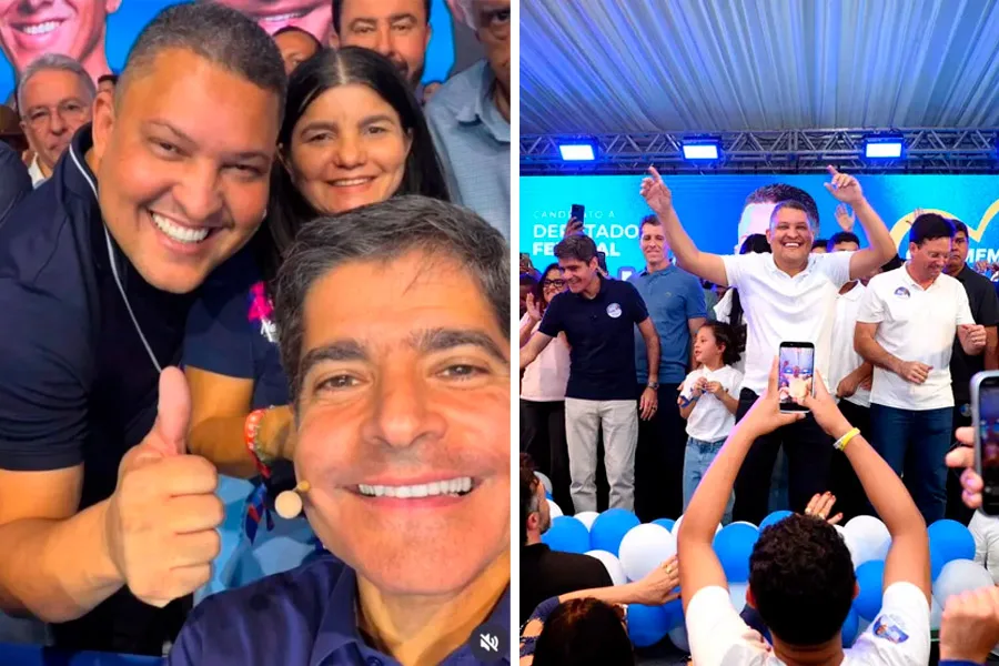 Jonatas Santos recebe ACM Neto em Teixeira de Freitas para grande carreata nesta quarta (23)