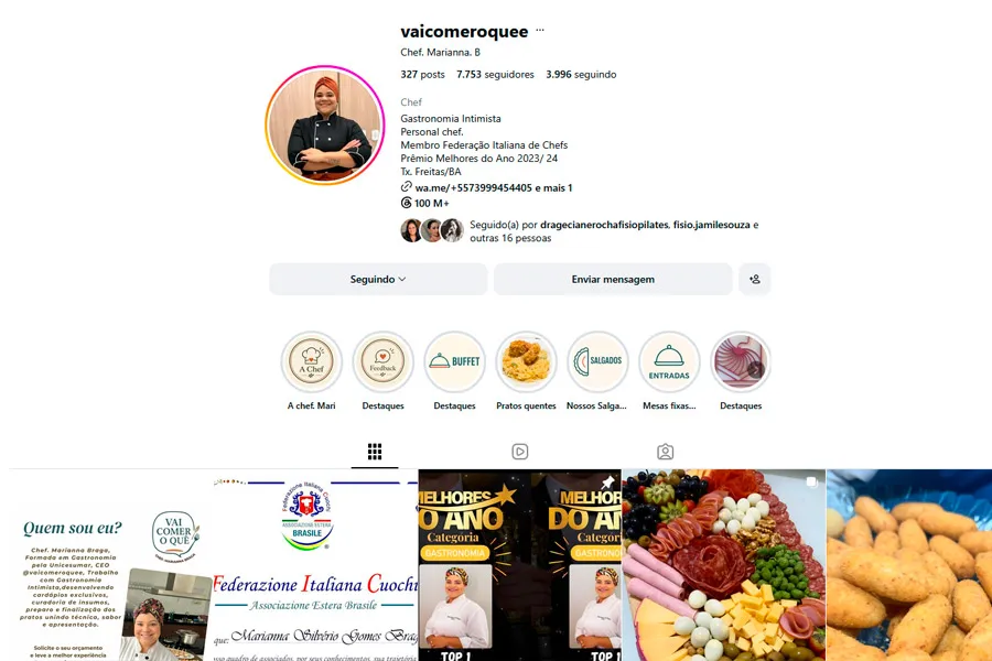 Análise gratuita do Instagram ajuda chef de cozinha a conquistar mais clientes Análise gratuita do Instagram ajuda chef de cozinha a conquistar mais clientes
