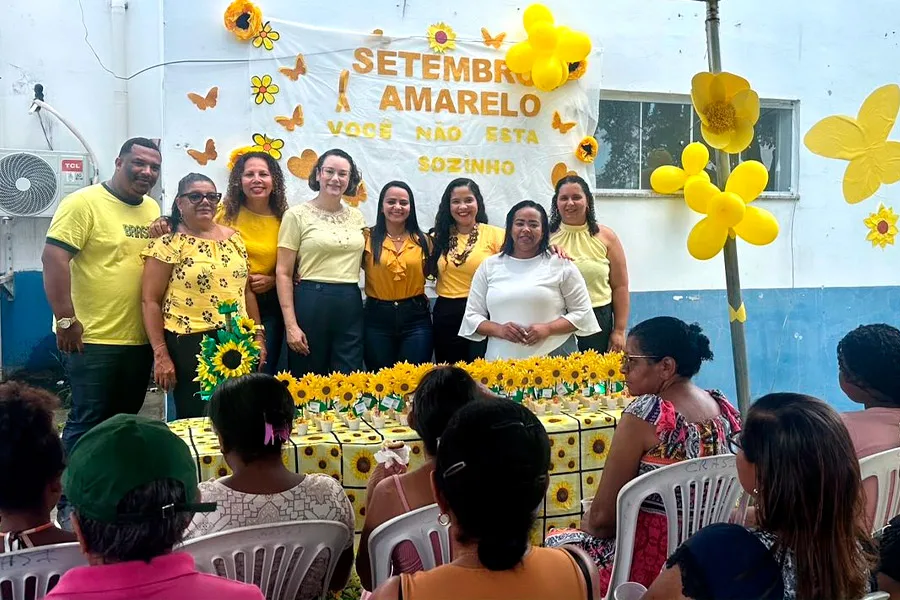 CRAS Ulisses Guimarães promove ação do Setembro Amarelo em parceria com a Secretaria Municipal de Educação CRAS Ulisses Guimarães promove ação do Setembro Amarelo em parceria com a Secretaria Municipal de Educação