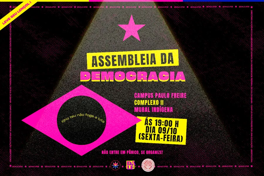 Assembleia da UFSB debate violência política, mobilização estudantil e defesa da democracia