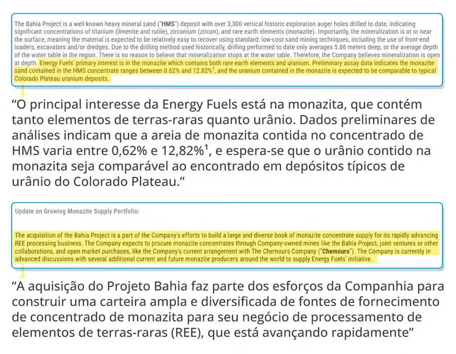 Multinacional mira terras-raras e urânio no santuário ecológico do sul da Bahia