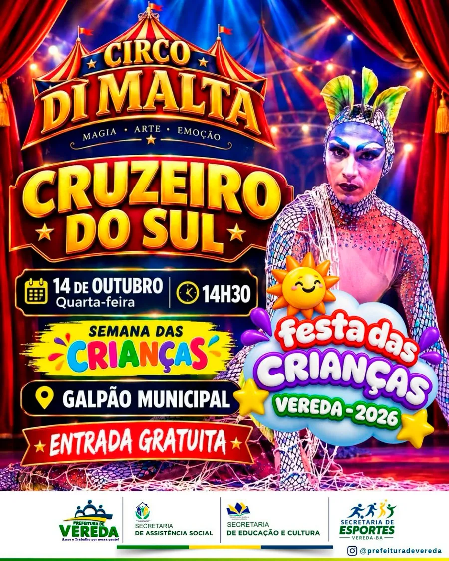 Prefeito Manrick Teixeira promove programação especial para a criançada de Vereda