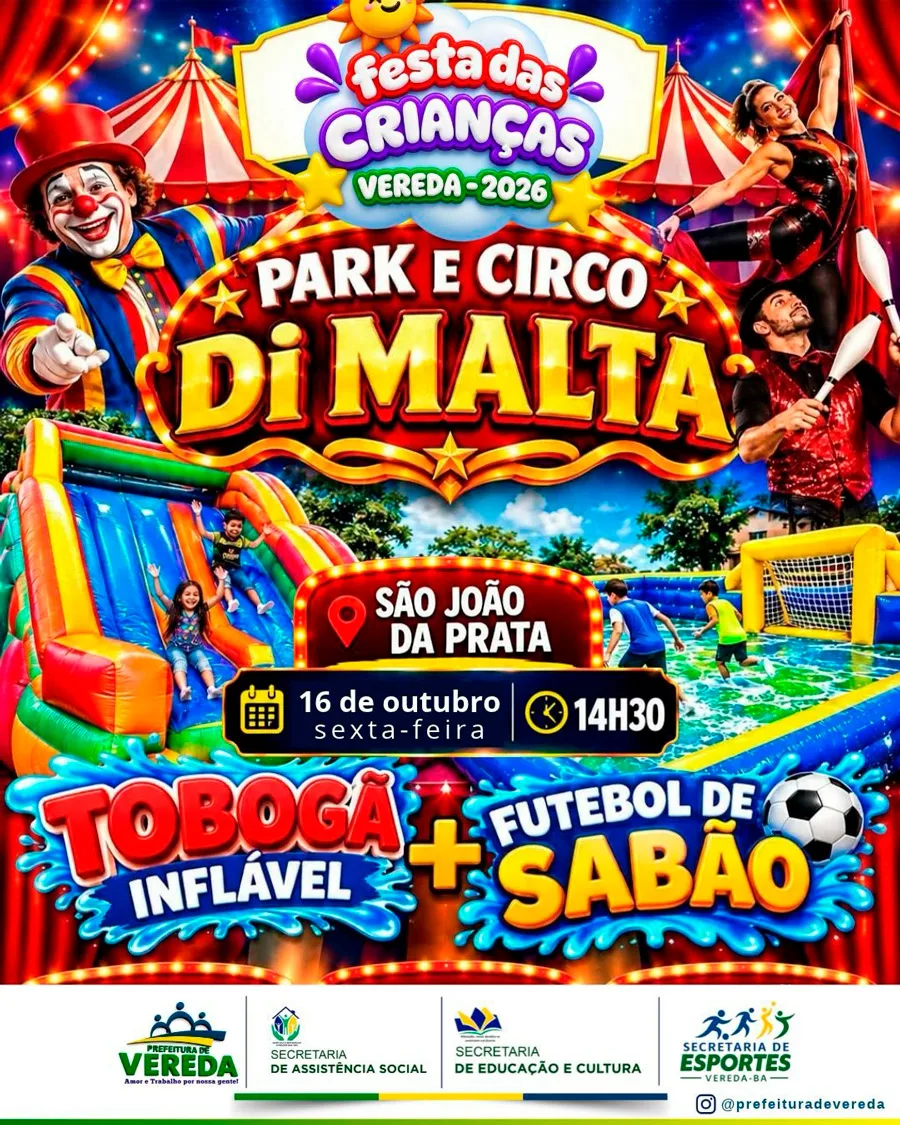 Prefeito Manrick Teixeira promove programação especial para a criançada de Vereda