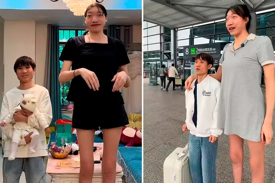 Influencer de 2,18m, famosa por impressionante diferença de altura com o marido, morre aos 26 anos