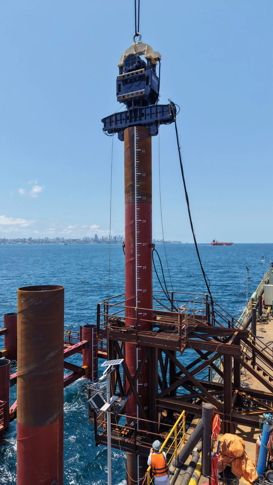 Ponte Salvador-Itaparica avança na implantação da estrutura de apoio ao vão central