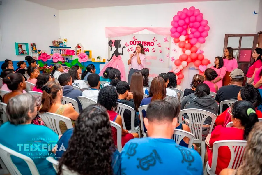 Prefeitura de Teixeira de Freitas realiza ação do Outubro Rosa no CRAS Vila Vargas