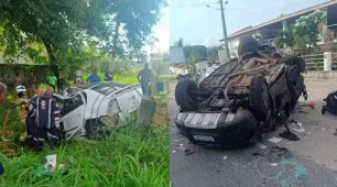 Bebê morre e seis pessoas ficam feridas após batida entre carros no sul da Bahia