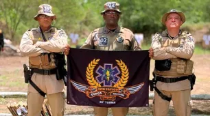 Comandante, subcomandante e tenente da 87ª CIPM concluem curso de APH Tático 