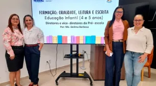 Formação fortalece o olhar dos gestores sobre oralidade, leitura e escrita na Pré-Escola