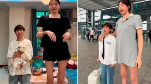 Influencer de 2,18m, famosa por impressionante diferença de altura com o marido, morre aos 26 anos