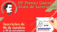 Já se encontram abertas as inscrições para o Prêmio Castro Alves de Literatura 2026