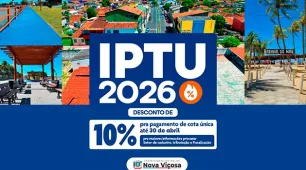 Nova Viçosa prorroga prazo do IPTU 2026 até 30 de abril e garante desconto de 10%
