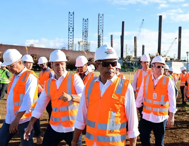 Ponte Salvador-Itaparica: governador acompanha avanço e movimentação no canteiro de São Roque Paraguaçu, em Maragogipe