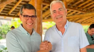 Prefeito Beto Pinto recebe presidente da Cerb em roda de conversa sobre barragem