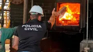 Quase 100 kg de drogas apreendidas pela polícia foram incinerados em usina