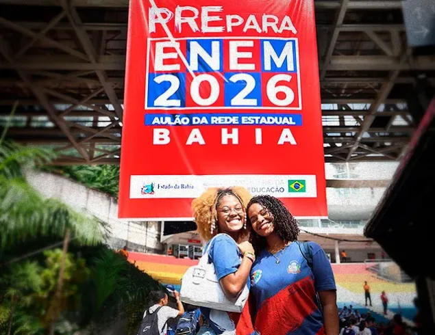 Rede estadual reúne estudantes em aulão preparatório para o Enem 2026