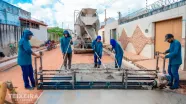 Rua Governador Antônio Balbino recebe pavimentação em concreto no Jardim Caraípe